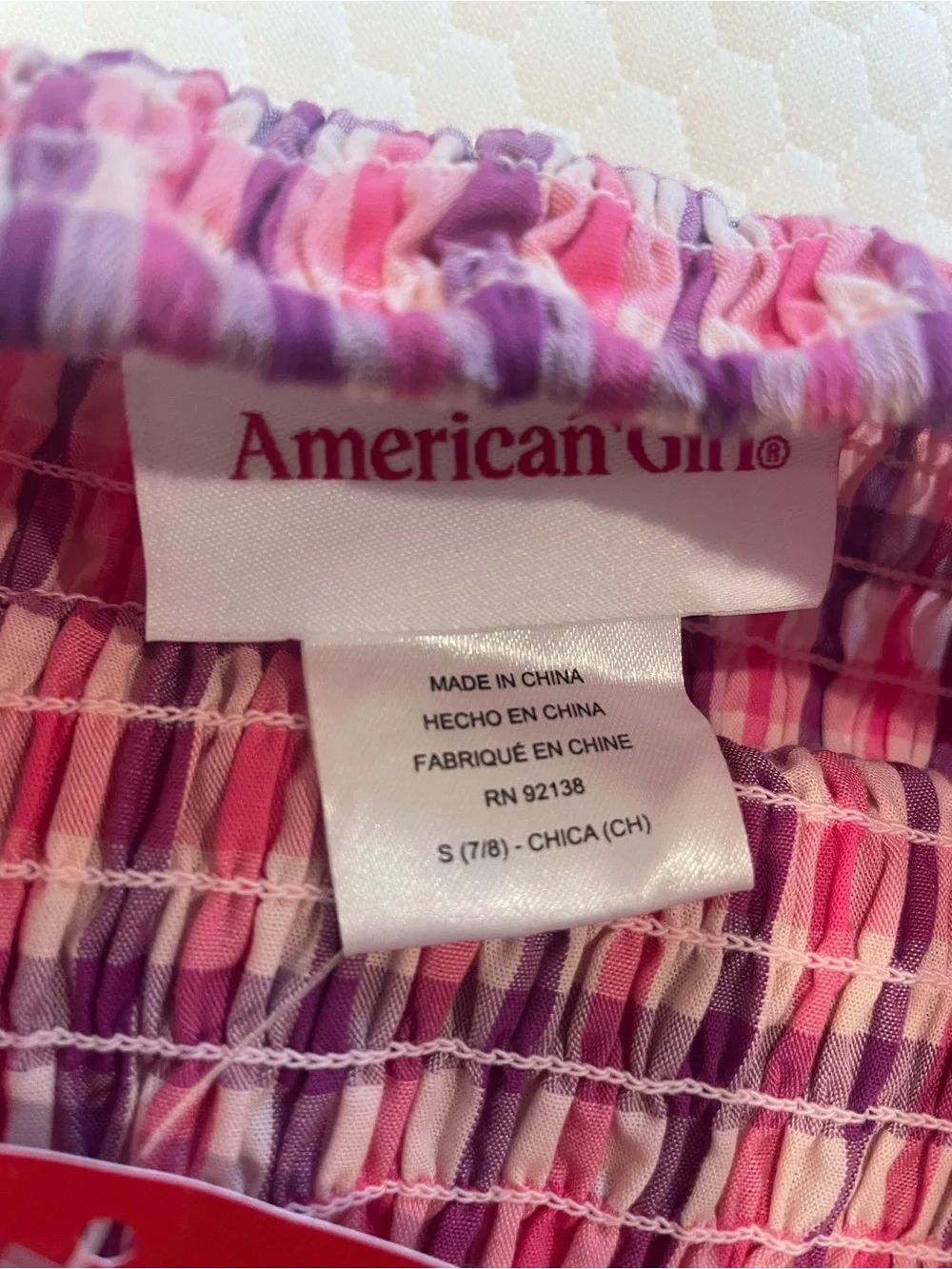 Girls Pink & Purple Plaid Two-Piece Set